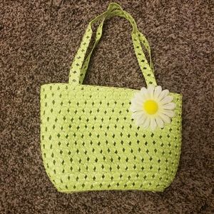 Small lime handbag for kids.
